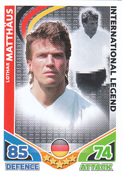 Lothar Matthaus Germany 2010 World Cup Match Attax International Legends #IL